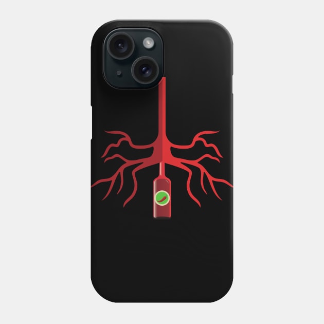 Hot Sauce Runs Through My Veins Phone Case by Epic Hikes