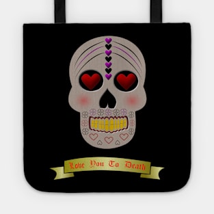 Love Skull Slogan Tote