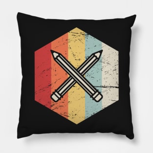 English Teacher Pencils Icon Pillow