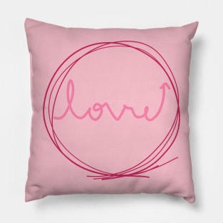 Love and circle line Pillow