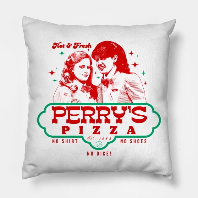 Perry's - No Shirt. No Shoes. No Dice! Pillow by darklordpug