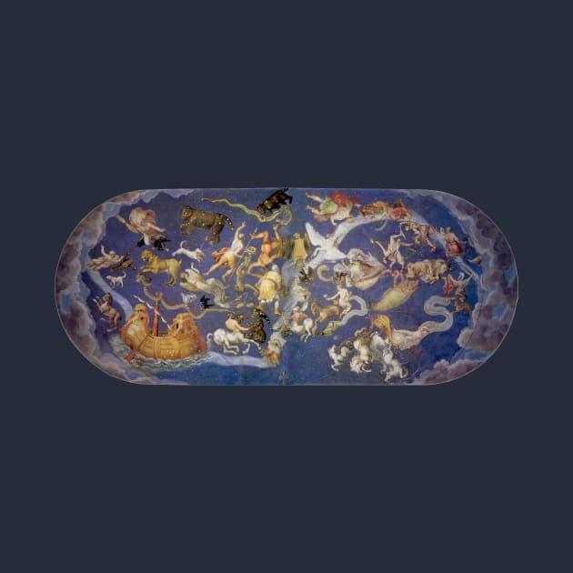 Sala del Mappamondo Celestial Star Chart Fresco by MasterpieceCafe