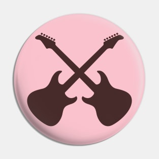 Crossed Guitars Pin