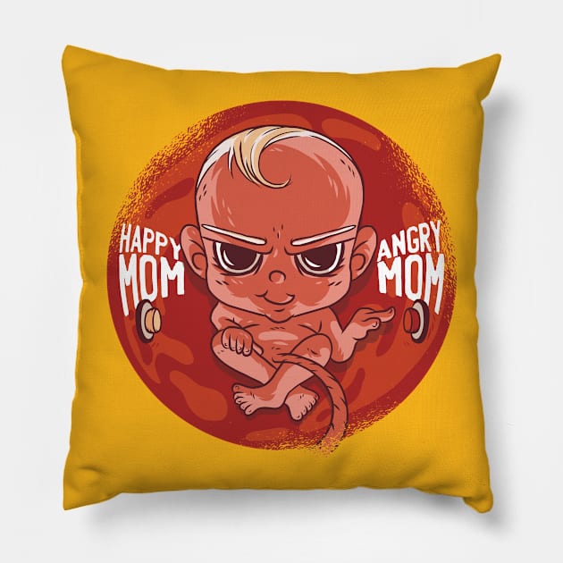 Bad Baby Graphic Tee Pillow by vexeltees