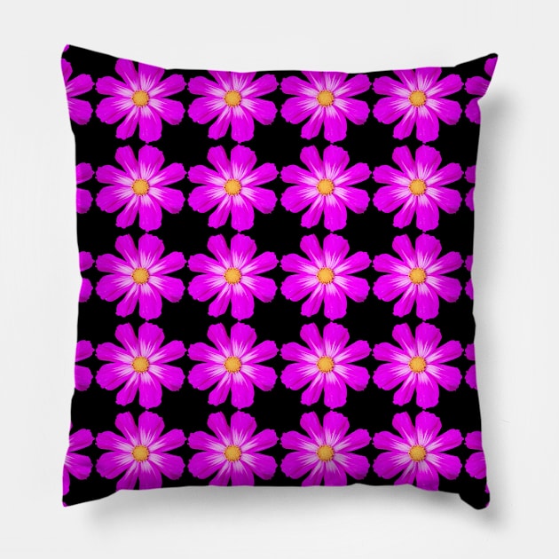 Pink Cosmos Flower v3 Pillow by Orchyd