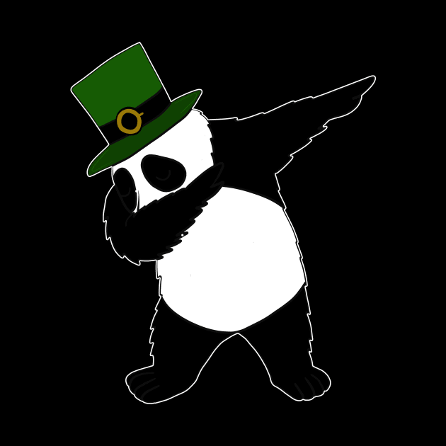 st patricks day Panda Dab Dabbing Funny Animal by dukito