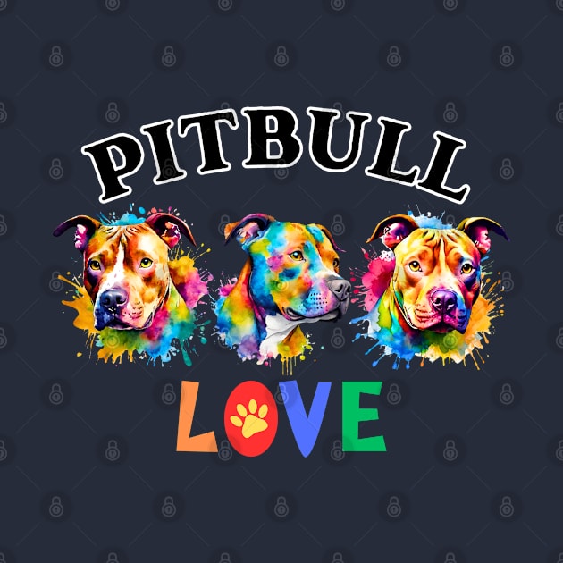 Pitbull LOVE by Doodle and Things