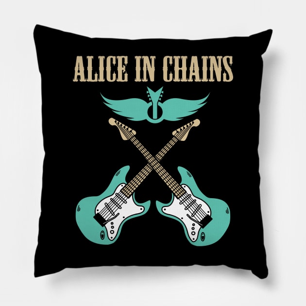 IN CHAINS BAND Pillow by dannyook