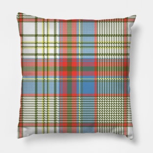 blue red tartan Pillow