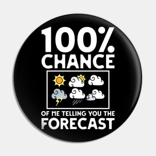 100 Percent Chance Of Me Telling You The Forecast Pin