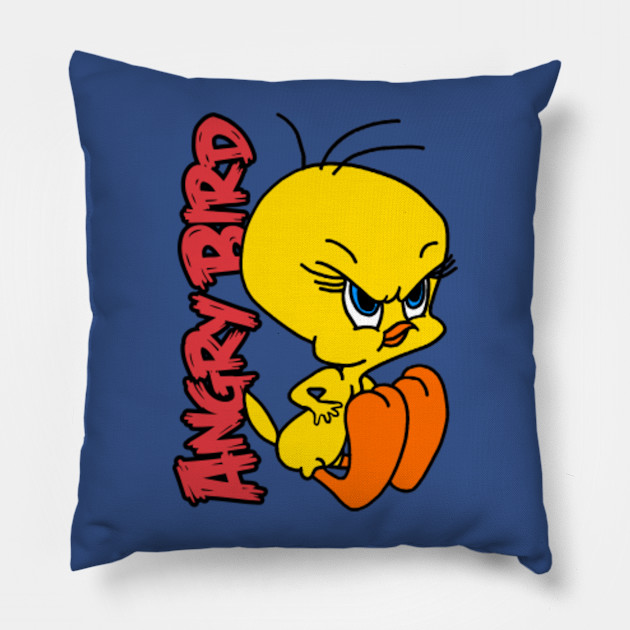 Tweety Angry Bird Tweety Pillow Teepublic Uk