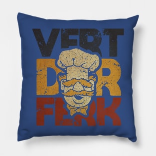 VINTAGE  - SWEDIS CHEF - VERT DER FERK AAAAAAA - retro Pillow