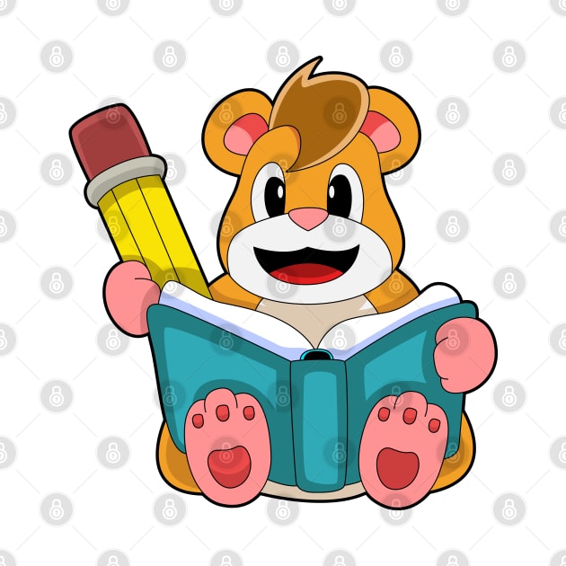 Hamster with Book & Pen by Markus Schnabel