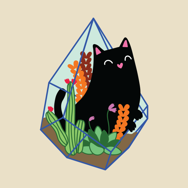 Terrarium Cat III - Pocket by natelledrawsstuff