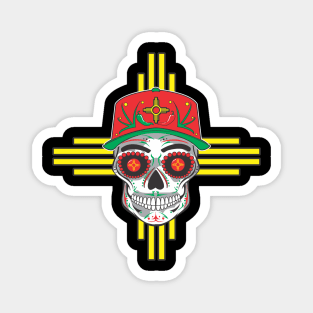 New Mexico Sugar Skull Magnet