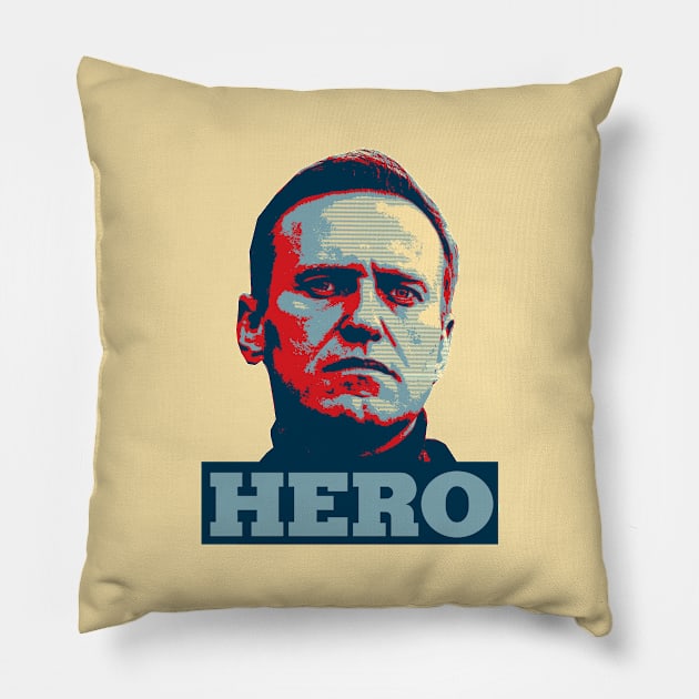 ALEXEI NAVALNY  - HERO Pillow by ProgressiveMOB