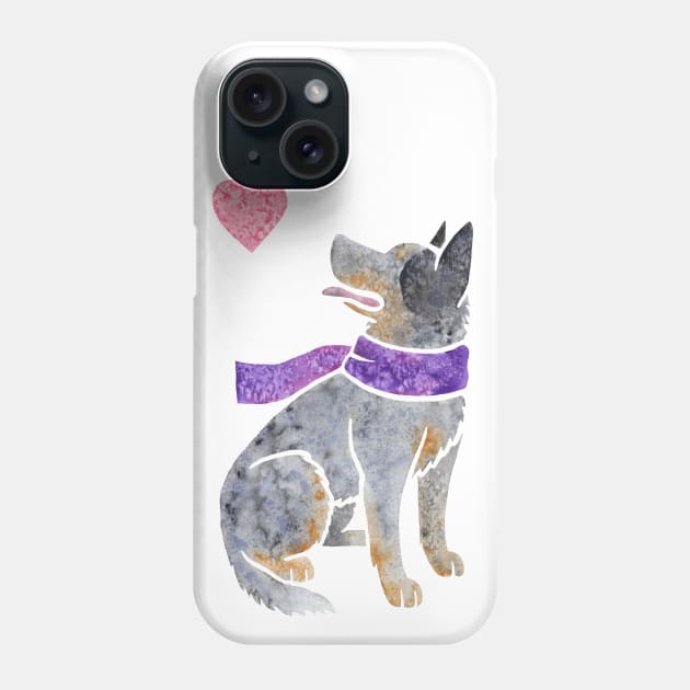 Watercolour Australian Cattle Dog Phone Case by animalartbyjess