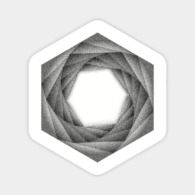 HEXAGON STIPPLE Magnet by DrSoed