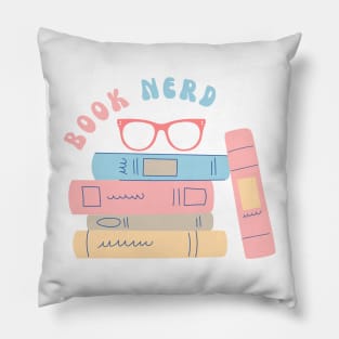 Book Nerd Girl Retro Pillow