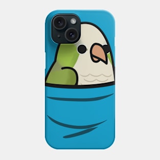 Too Many Birds! Pocket Quaker Parrot, Green Phone Case