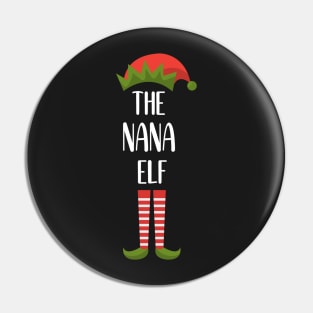 Matching Family Christmas Group Elf Gift - The Nana Elf - Funny Pajama Christmas Holiday Pin