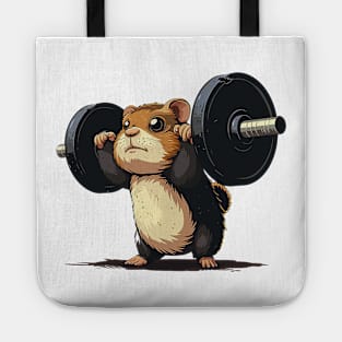 hamster weightlifter Tote