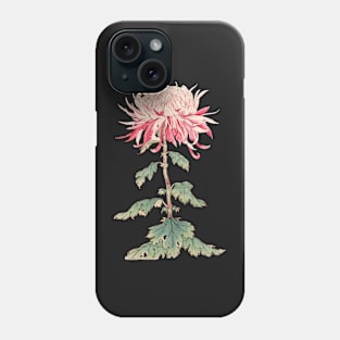 Pink Chrysanthemum 5 - Hasegawa - Traditional Japanese style - Botanical Illustration Phone Case