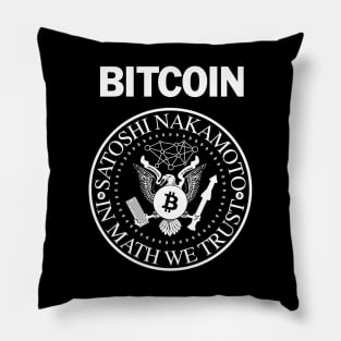 BITCOIN DECENTRALIZED PUNK ROCK - WHITE Pillow