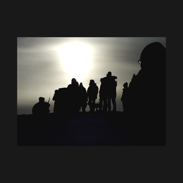 People on mountain top Silhouette taken at castleton derbyshire in the peak district by Simon-dell