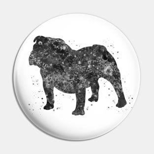 british bulldog black and white Pin