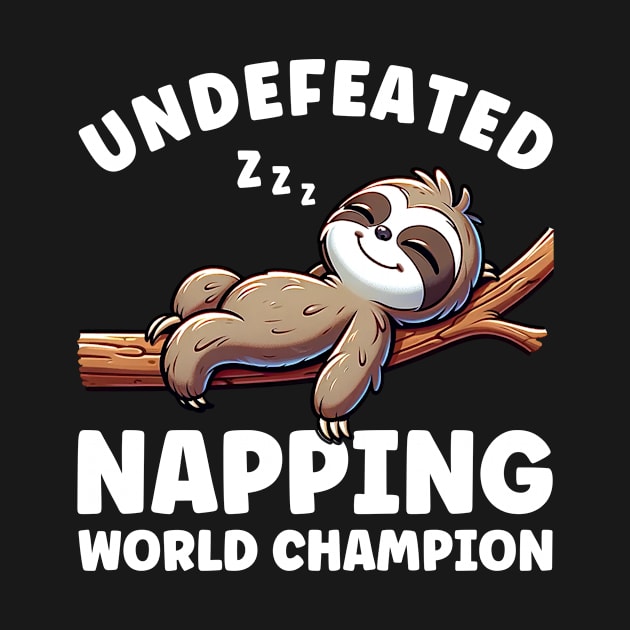 Sloth Funny Napping Sleeping Nap Champion Kids Men Women by Dr_Squirrel