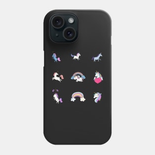 Unicorns & Rainbows Sticker Pack Phone Case