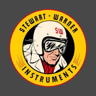 Stewart - Warner Instruments & Gauges Auto Racing Vintage 1960s Decal T-Shirt