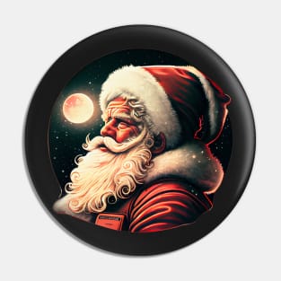 Astro Santa Claus Sticker Pin