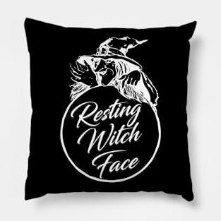 Resting Witch Face Funny Wiccan Humor Pillow