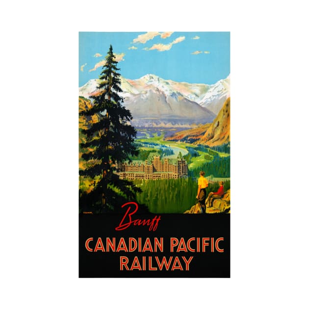 Vintage Travel Poster Banff Canadian Pacific Railway by vintagetreasure