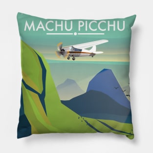 machu picchu Travel poster Pillow