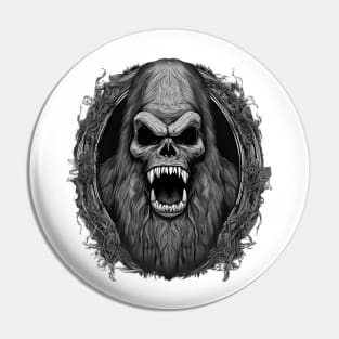 Death Metal Bigfoot Pin