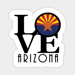 LOVE Arizona (black text) Magnet