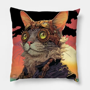 Mr Cat from the Future Pillow