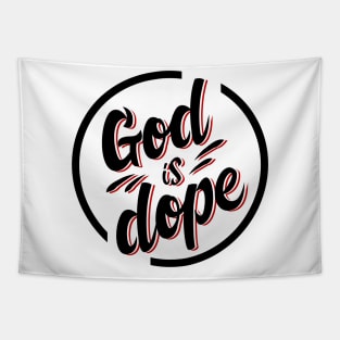 GOD IS DOP , Christian Jesus Faith Believer wtih circle Tapestry