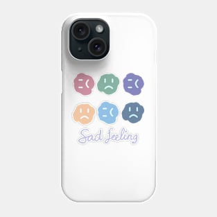 Colourful Sad Text Feeling Hand Drawing Phone Case