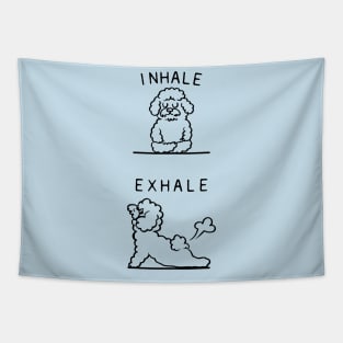 Inhale Exhale Bichon Frise Tapestry