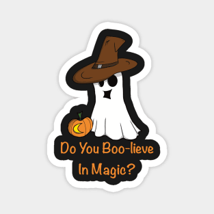 Funny Ghost Halloween Do You Boo-lieve In Magic Pun Magnet