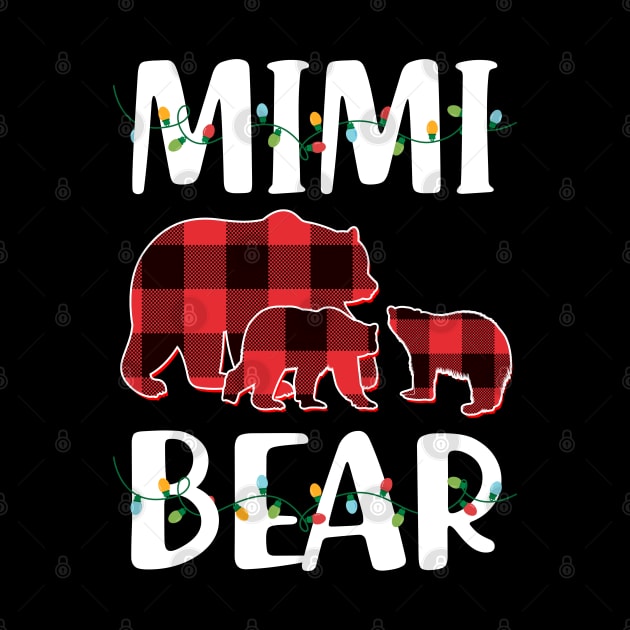 Mimi Bear Red Plaid Christmas Pajama Matching Family Gift by intelus