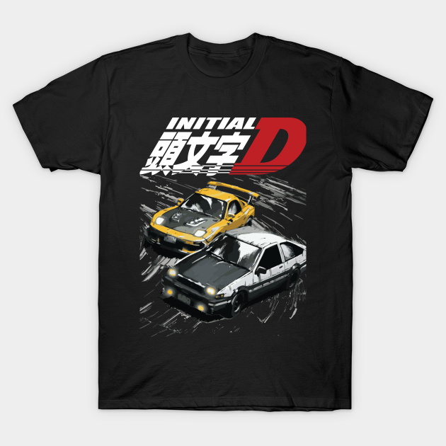 86 takumi vs keisuke FD initial D - Initial D - T-Shirt