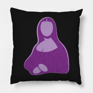 Pop Minimal Grape Purple Mona Lisa Pillow