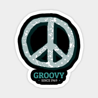 'Hippie Peace Sign Groovy Since 1969' Hippie Peace Gift Magnet