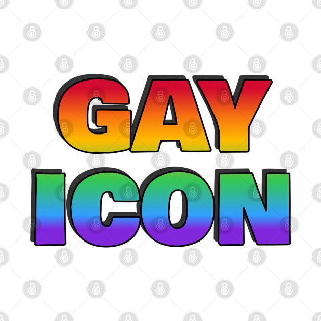 GAY ICON rainbow gradient text by InspireMe