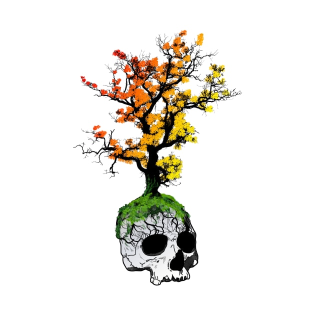 Tree Skull Autumn by Harley Warren